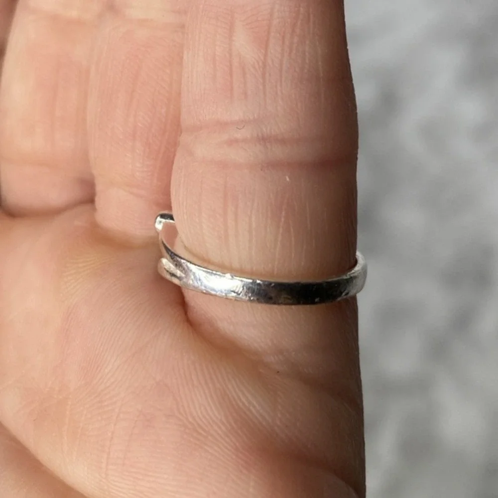 Vintage Disney Mickey Mouse 925 Sterling Silver Cubic Zirconia Band Ring Size 3 - Picture 14 of 14